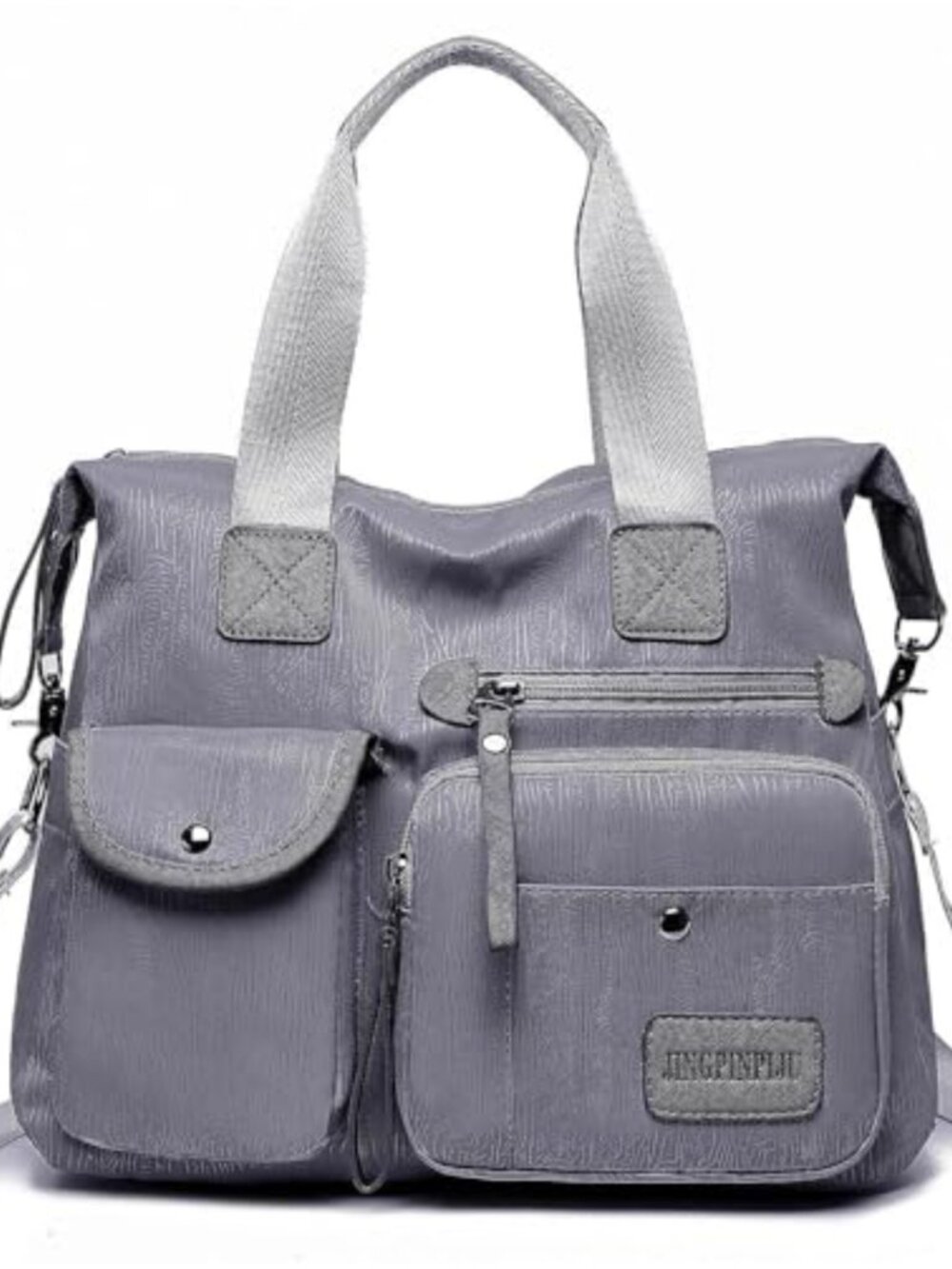 Waterproof Nylon Tote Bag Top Handle Shoulder Crossbody Multi Pockets